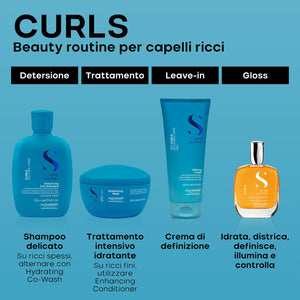 Alfaparf Semi di Lino Curls Defining Cream - Crema sin enjuague para cabello rizado. Define y controla los rizos.