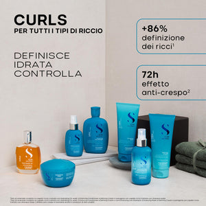 Alfaparf Semi di Lino Curls Defining Cream - Crema sin enjuague para cabello rizado. Define y controla los rizos.