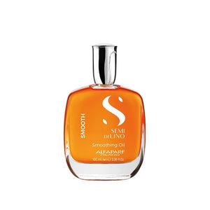 Alfaparf semi di lino smooth kit shampoo smooth 250 ml-mask 200 ml e oil 100 ml - trattamento lisciante intensivo per capelli da medi a grossi