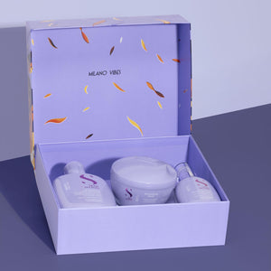 Alfaparf semi di lino smooth holiday kit shampoo smoothing 250 ml-mask 200 ml e cream 125 ml - trattamento anticrespo per capelli da sottili a medi