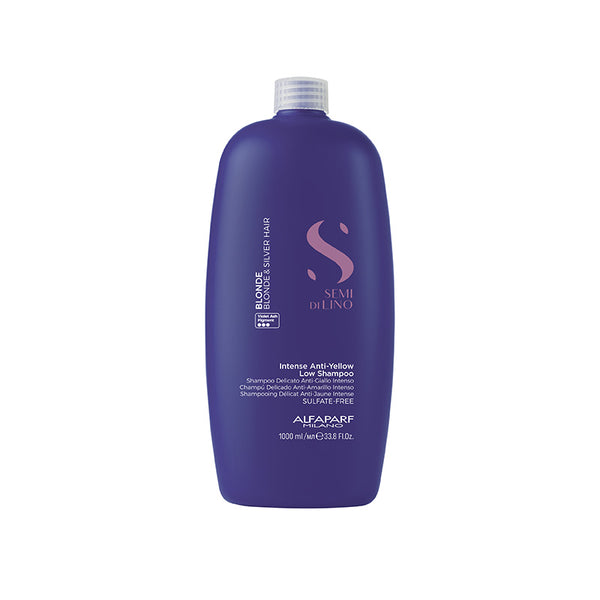Alfaparf semi di lino blonde anti-yellow low shampoo - neutralizza gli indesiderati riflessi gialli