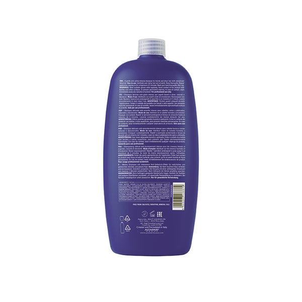 Alfaparf semi di lino blonde anti-yellow low shampoo - neutralizza gli indesiderati riflessi gialli