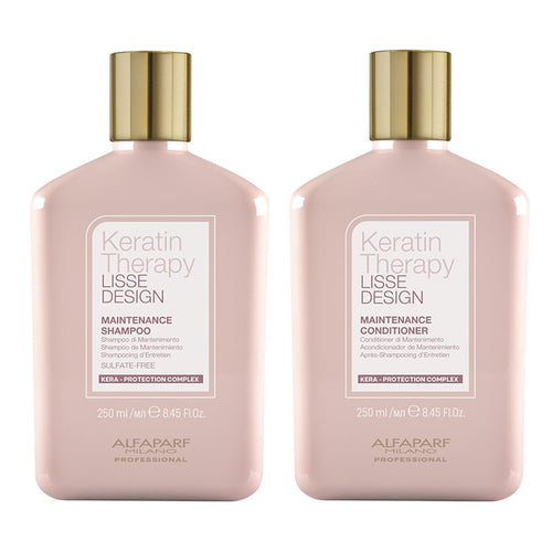 Alfaparf keratin therapy lisse shampoo e conditioner - mantenimento capelli lisci alla cheratina
