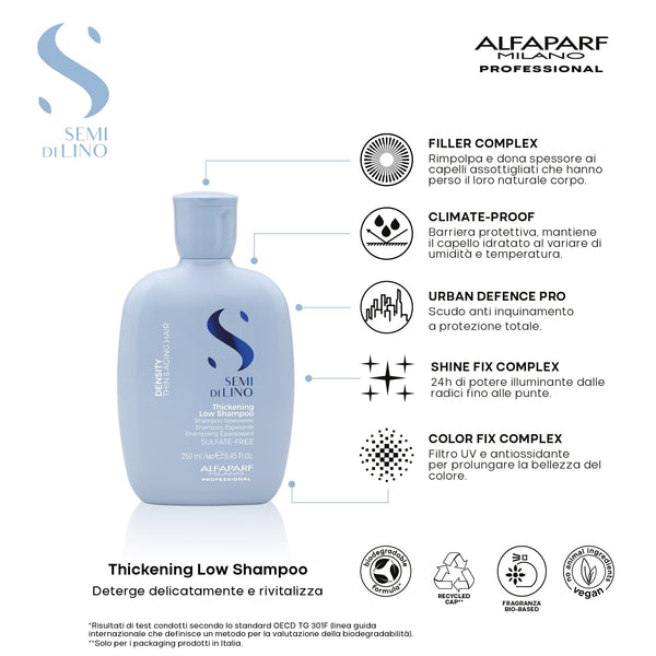 Alfaparf - linseed density thickening shampoo 250 ml and conditioner 200 ml