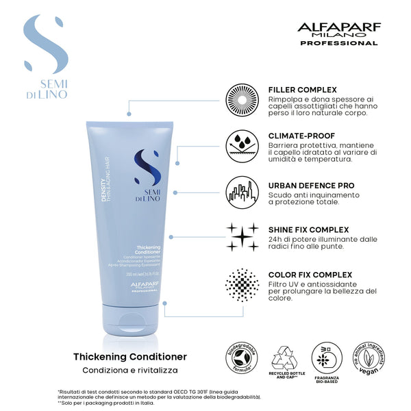 Alfaparf semi di lino density thichening shampoo 250 ml e conditioner 200 ml