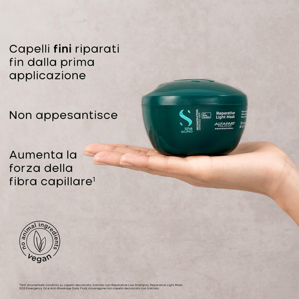 Alfaparf Semi Di Lino Reparative Light Mask - Intensive restructuring mask for fine, damaged and brittle hair.