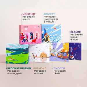 Alfaparf semi di lino diamond holiday kit shampoo 250 ml-conditioner 200 ml e cristalli 15 ml - estrema brillantezza