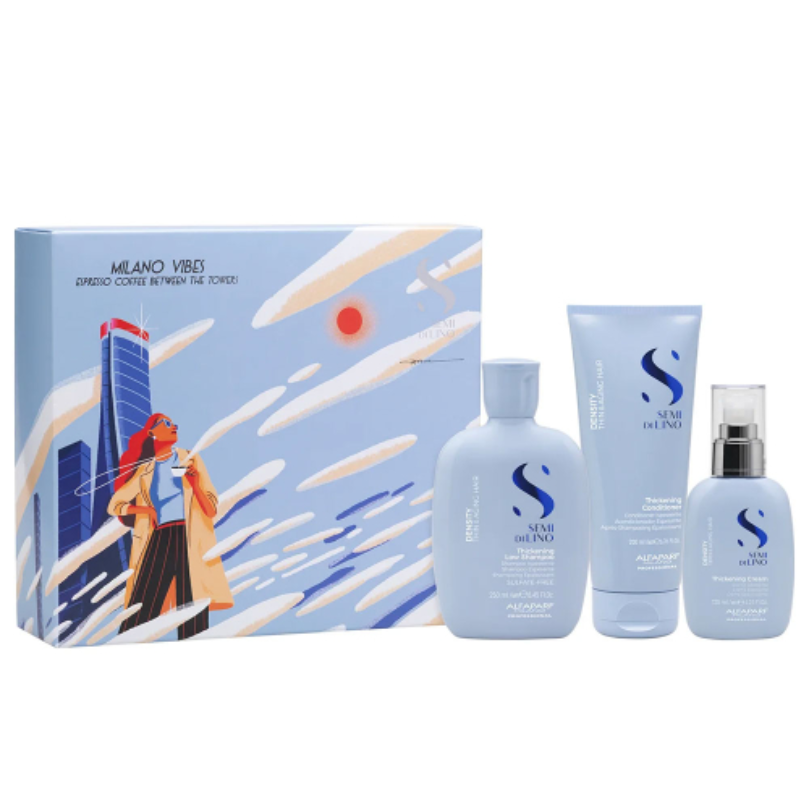 Alfaparf semi di lino density thichening shampoo 250 ml e conditioner 200 ml e cream 125 ml