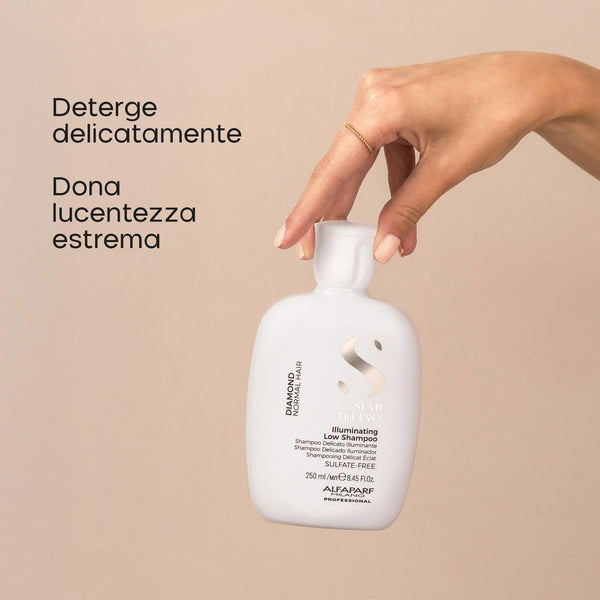 Alfaparf semi di lino Duo Kit diamond shampoo 250 ml e conditioner 200 ml - capelli morbidi e luminosi