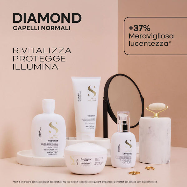 Alfaparf semi di lino Duo Kit diamond shampoo 250 ml e conditioner 200 ml - capelli morbidi e luminosi