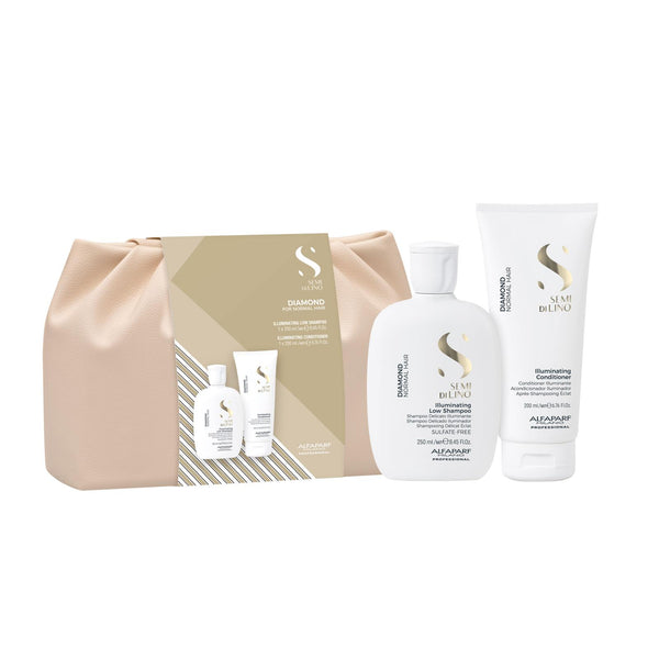 Alfaparf semi di lino Duo Kit diamond shampoo 250 ml e conditioner 200 ml - capelli morbidi e luminosi
