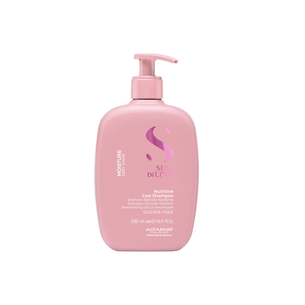 Alfaparf Semi Di Lino Nutritive Low Shampoo - Champú nutritivo para cabello seco y encrespado