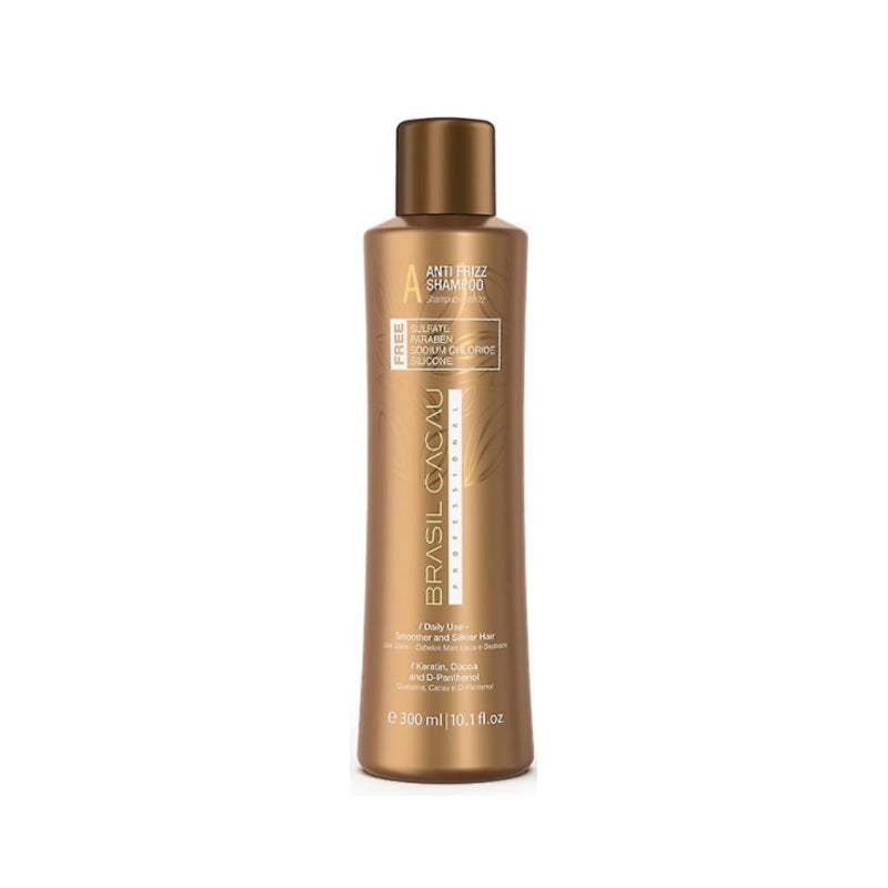 Brasil cacau anti frizz shampoo - shampoo alla cheratina per capelli secchi, danneggiati, crespi e indisciplinati