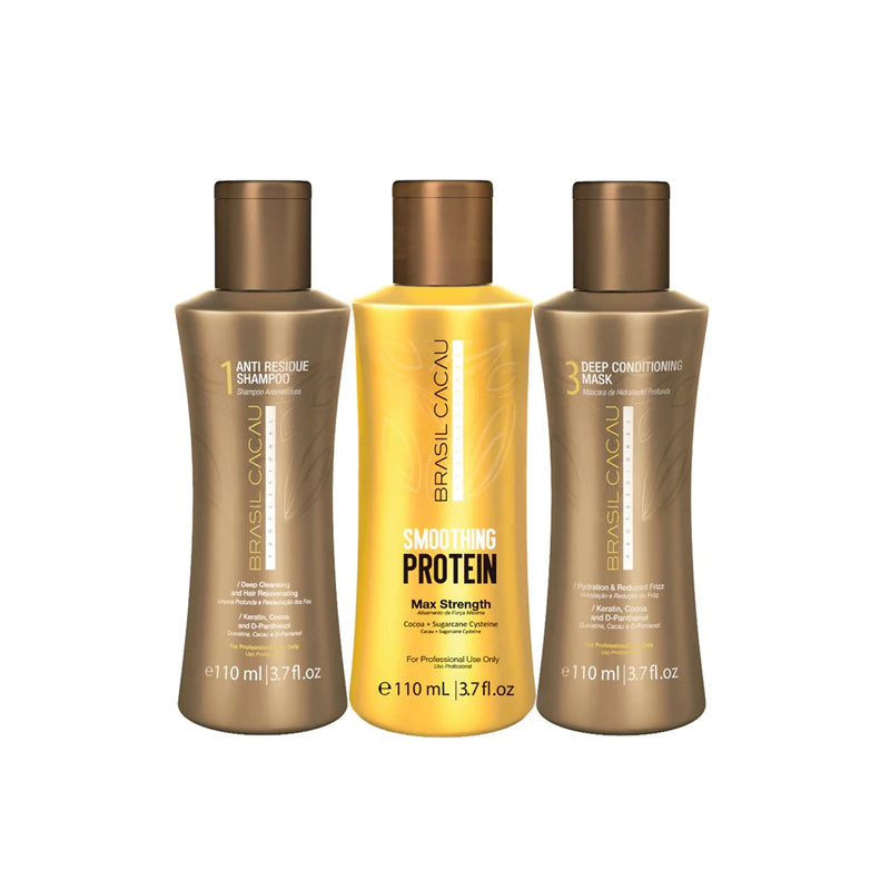 Brasil cacau smoothing protein kit - trattamento lisciante per capelli grossi e resistenti