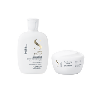 Alfaparf semi di lino diamond shampoo 250 ml e mask 200 ml - capelli idratati e luminosi