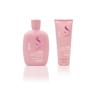 Alfaparf semi di lino moisture shampoo 250 ml e leave-in conditioner 200 ml - idratazione per capelli secchi