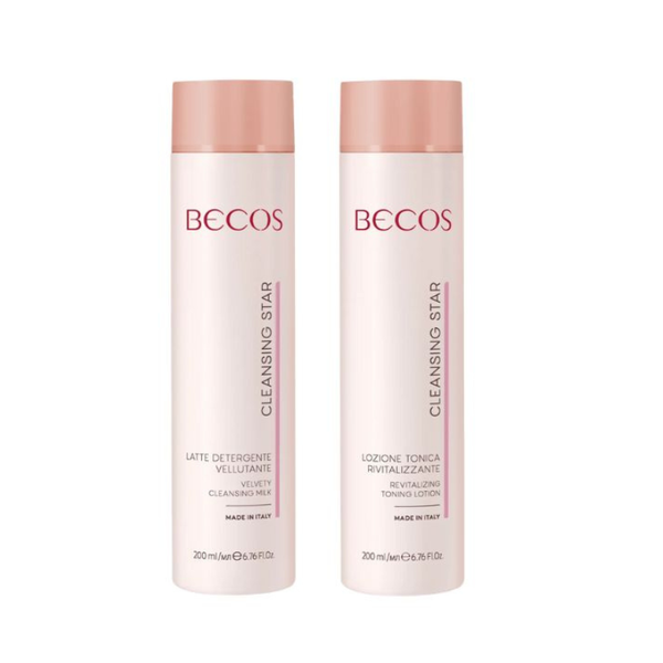 Becos Kit Cleansing Star Latte Detergente 200 ml e Tonico Rivitalizzante 200 ml