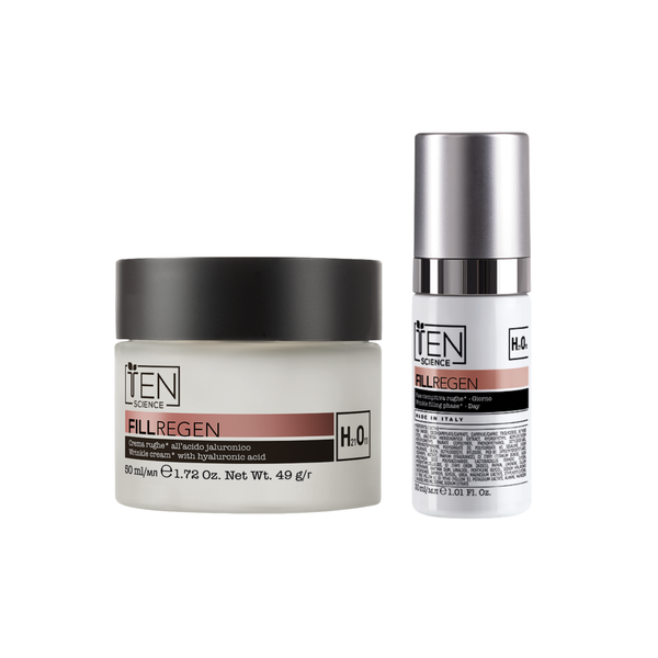Ten Science - Kit Fill Regen Crema rughe 50 ml e Shot rigenerante e riempitivo rughe 30 ml