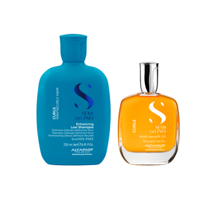 Alfaparf Milano Semi di Lino Curls - Shampoo 250 ml e Multi Benefit Oil 100 ml