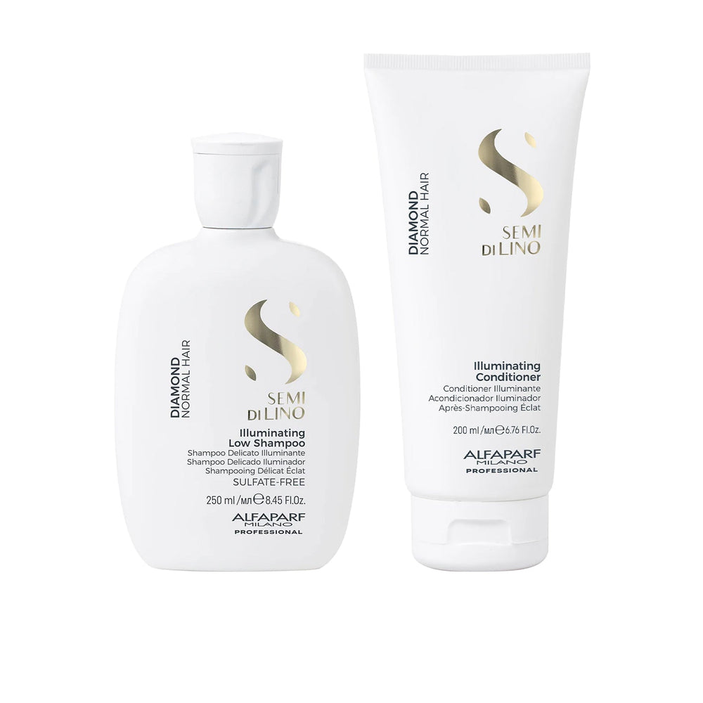 Alfaparf semi di lino diamond shampoo 250 ml e conditioner 200 ml - capelli morbidi e luminosi