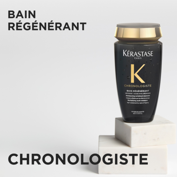 Kerastase Chronologiste Bain Regenerant - Champú revitalizante de juventud con infusión de ácido hialurónico, abisina y vitamina E