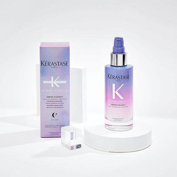 Kerastase blond absolu serum cicanuit - siero fortificante color lavanda senza risciacquo. protegge dal calore i capelli biondi decolorati