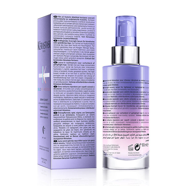 Kerastase blond absolu serum cicanuit - siero fortificante color lavanda senza risciacquo. protegge dal calore i capelli biondi decolorati