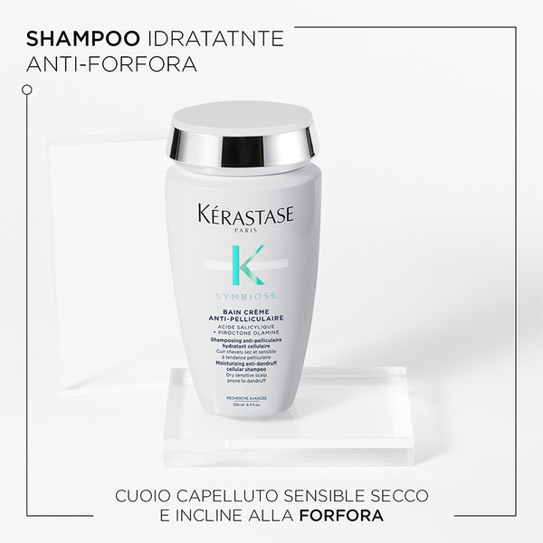 Kerastase symbiose bain creme anti-pelliculaire - shampoo anti-forfora per cuoio capelluto sensibile secco