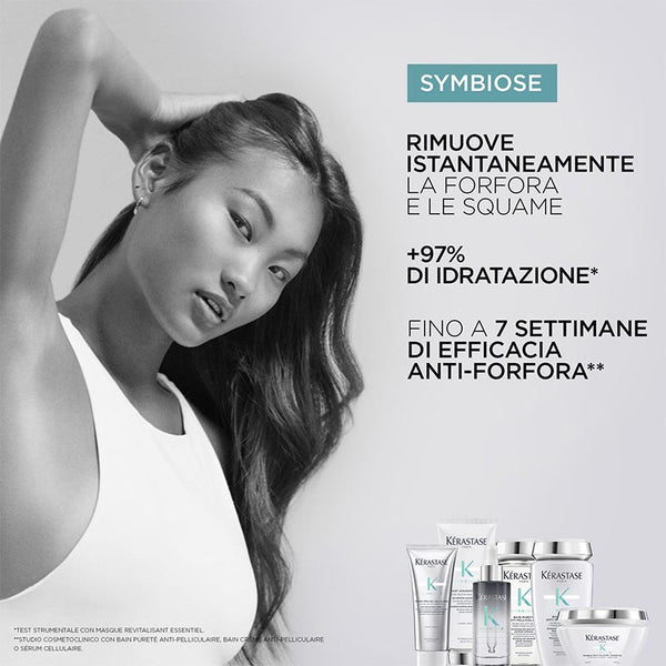 Kerastase symbiose rituel - bain purete 250 ml - masque revitalisant 200 ml - trattamento antiforfora per cuoio capelluto grasso