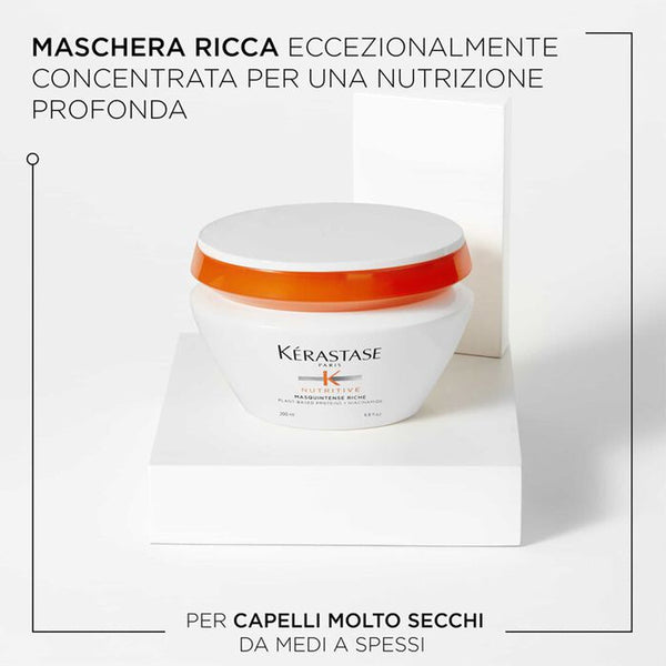 Kerastase Nutritive Masquintense Riche - Mascarilla para cabello seco/muy seco de medio a grueso