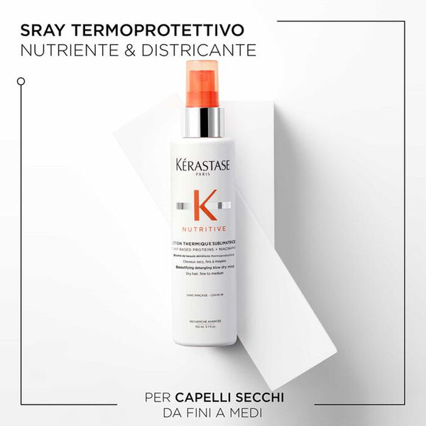 Kerastase nutritive lotion thermique sublimatrice - spray di bellezza districante protettore per capelli secchi