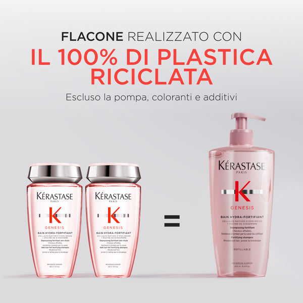 Kerastase genesis bain shampoo hydra-fortifiant - shampoo fortificante per capelli indeboliti, e propensi alla caduta dovuta alla rottura
