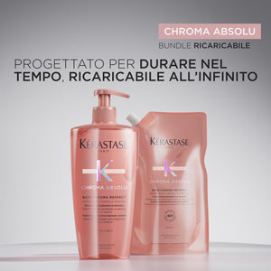 Kerastase chroma refill bain respect - shampoo per capelli colorati fini/medi. prolunga la durata del colore