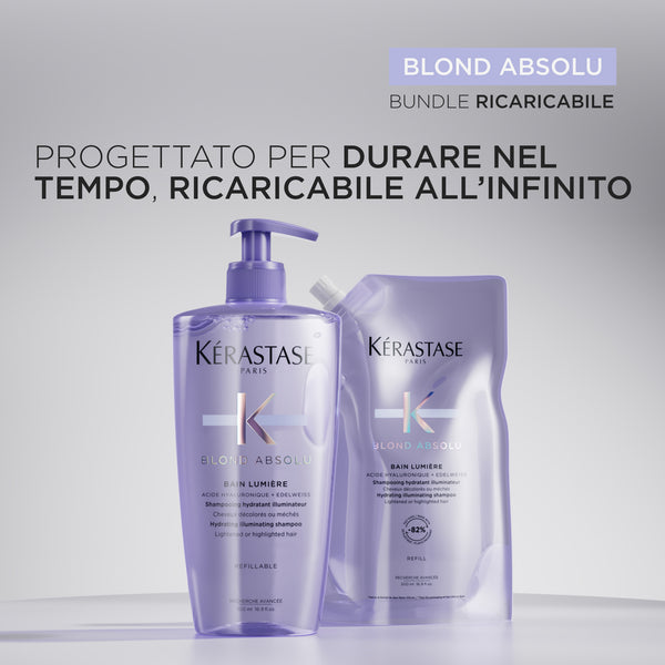 Kerastase blond absolu refill bain lumiere - shampoo idratante e illuminante per capelli biondi e decolorati