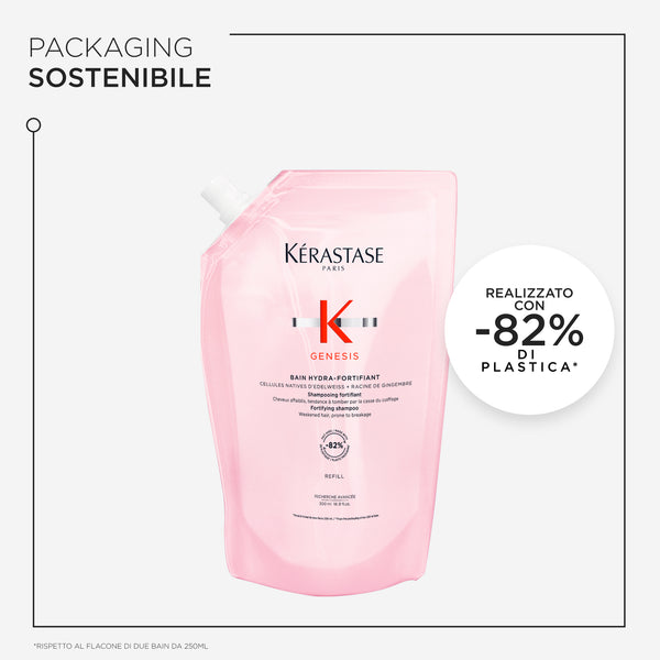 Kerastase genesis refill bain shampoo hydra-fortifiant - fortifying shampoo for weakened hair and prone to falling out due to breakage