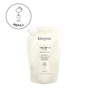 Kerastase densifique refill bain densite' - a densifying shampoo that thickens fine hair, leaving it fuller and more elastic.
