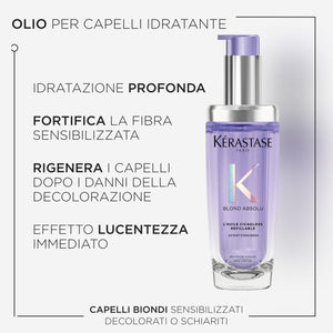 Kerastase blond absolu l'huile cicagloss - olio per capelli biondi o decolorati