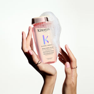 Kerastase gloss absolu bain hydra glaze - shampoo idratante ed illuminante per capelli crespi