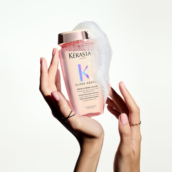 Kerastase gloss absolu bain hydra glaze - shampoo idratante ed illuminante per capelli crespi