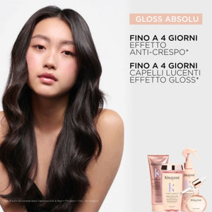 Kerastase - gloss absolu rituel - bain hydra glaze 250 ml - fondant insta glaze 250 ml - trattamento idratante ed illuminante per capelli crespi