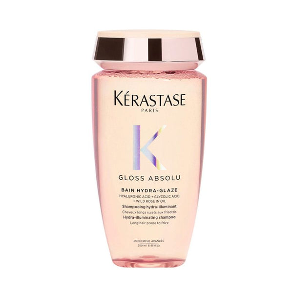 Kerastase - gloss absolu rituel - bain hydra glaze 250 ml - fondant insta glaze 250 ml - trattamento idratante ed illuminante per capelli crespi