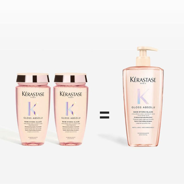 Kerastase gloss absolu bain hydra glaze - shampoo idratante ed illuminante per capelli crespi