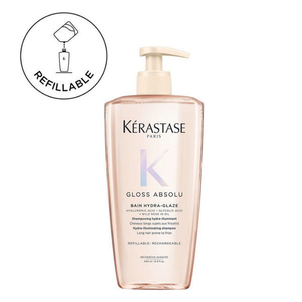 Kerastase gloss absolu bain hydra glaze - shampoo idratante ed illuminante per capelli crespi