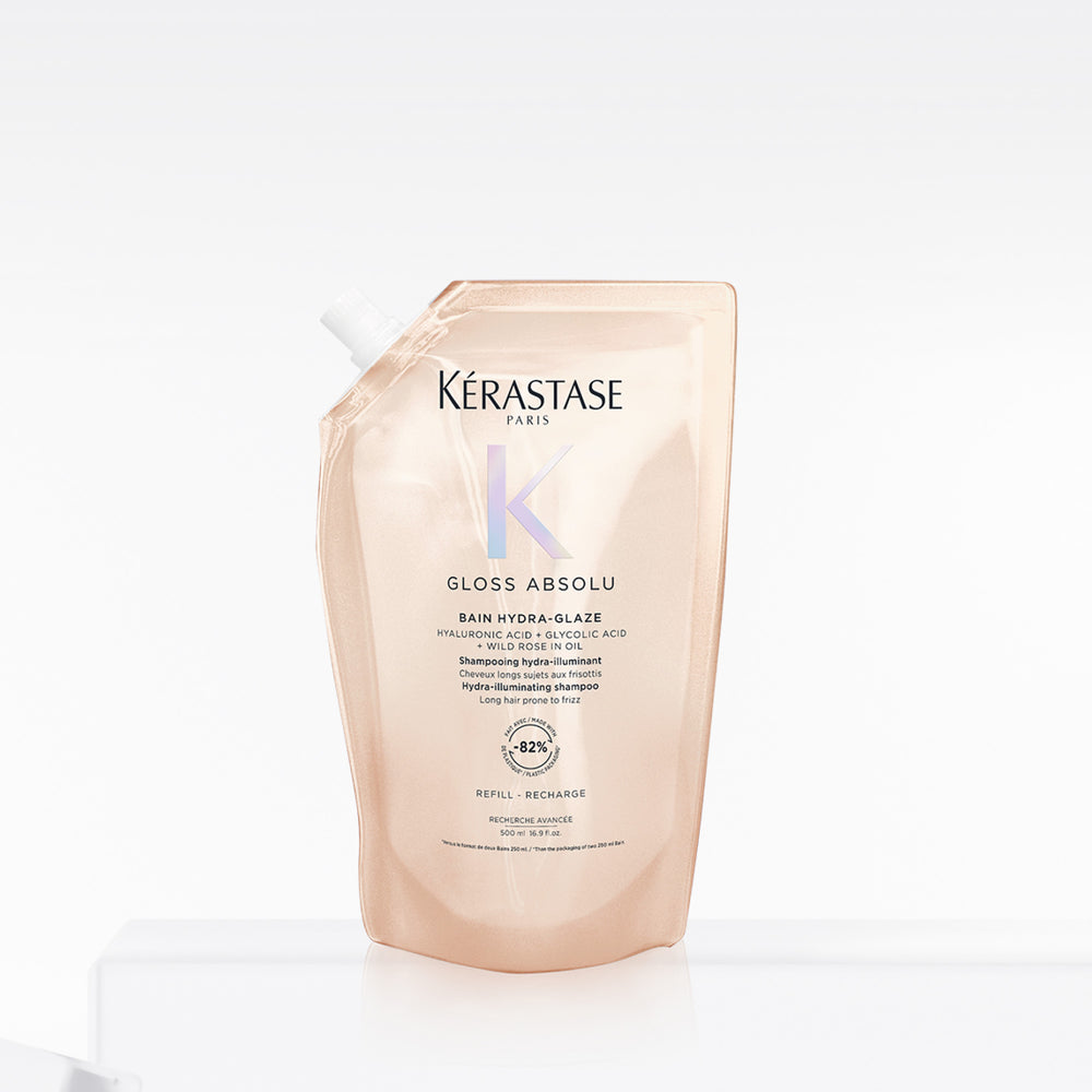 Kerastase gloss absolu bain refill hydra glaze - shampoo idratante ed illuminante per capelli crespi