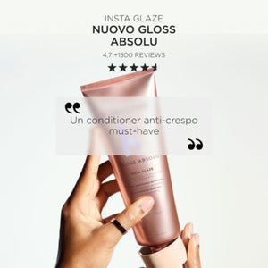 Kerastase - gloss absolu rituel - bain hydra glaze 250 ml - fondant insta glaze 250 ml - trattamento idratante ed illuminante per capelli crespi