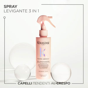 Kerastase gloss absolu anti frizz glaze milk - spray levigante tutto-in-uno per capelli crespi