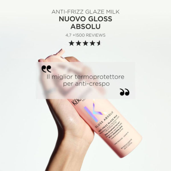 Kerastase gloss absolu anti frizz glaze milk - spray levigante tutto-in-uno per capelli crespi