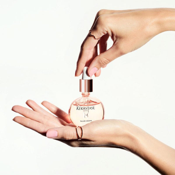 Kerastase gloss absolu glaze drops - olio leggero effetto gloss per capelli lunghi tendenti al crespo