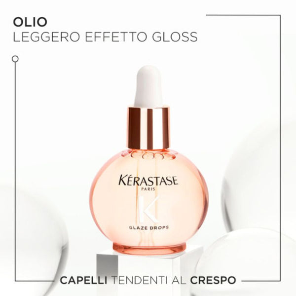 Kerastase gloss absolu glaze drops - olio leggero effetto gloss per capelli lunghi tendenti al crespo
