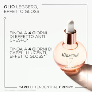 Kerastase gloss absolu glaze drops - olio leggero effetto gloss per capelli lunghi tendenti al crespo